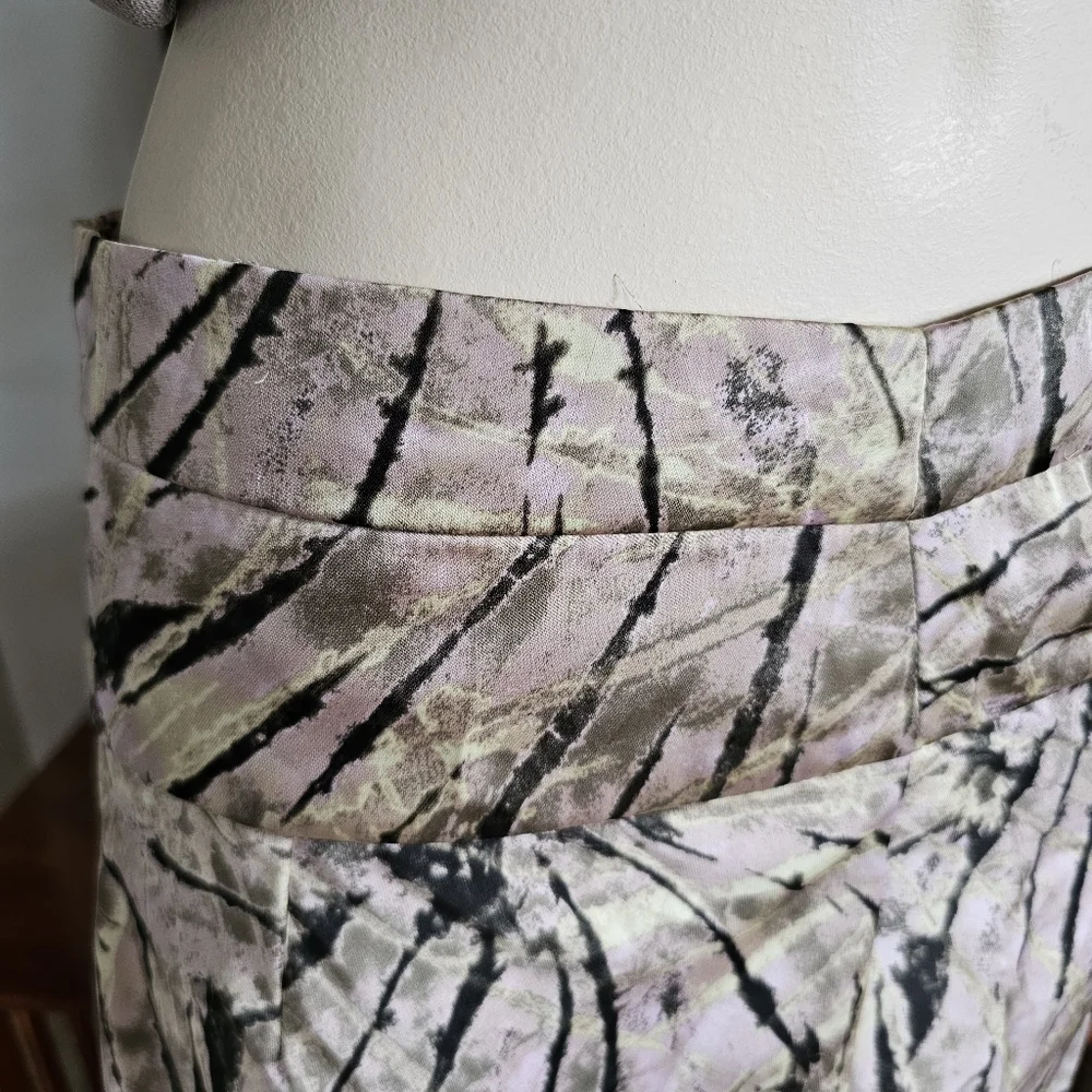 Free People Normani Bias tie dye 90's boho midi maxi satin skirt Size 10 - Picture 9 of 12